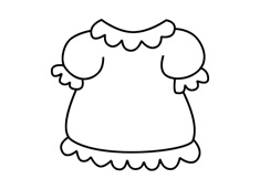 可愛的小裙子簡筆畫步驟和上色