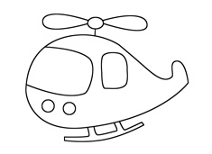 直升飛機簡筆畫步驟和上色