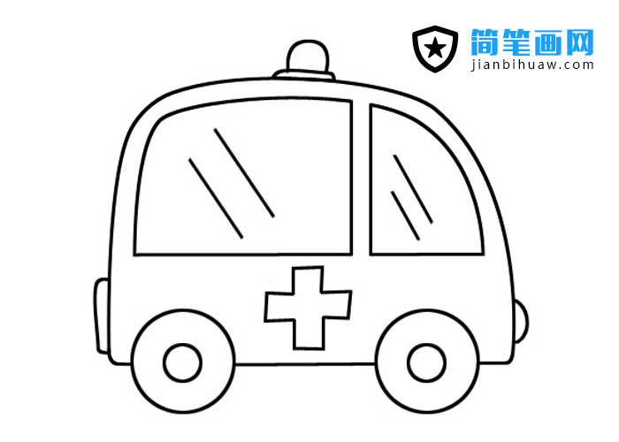 救護車簡筆畫繪畫步驟