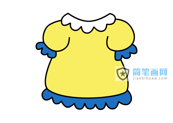 可愛的小裙子簡筆畫步驟和上色