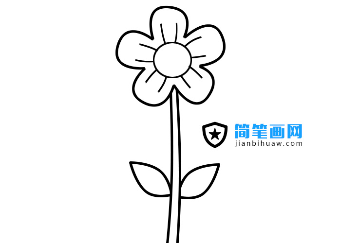 小花朵簡筆畫繪畫步驟和上色教程