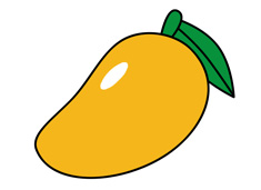 芒果簡筆畫圖片