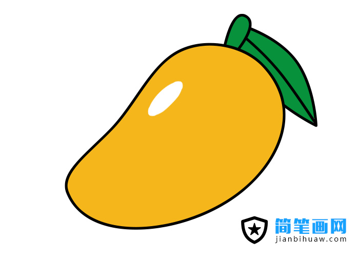 芒果簡筆畫圖片