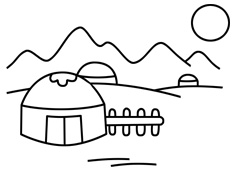 蒙古包簡筆畫圖片