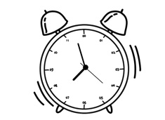 鬧鐘簡筆畫圖片