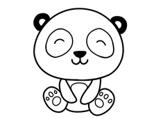 一只可愛的小熊熊簡筆畫圖片