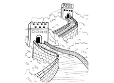 長城簡筆畫圖片