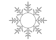 漂亮的雪花簡筆畫圖片