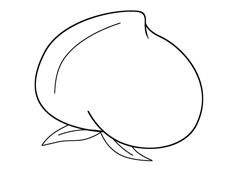 簡單的桃子簡筆畫圖片