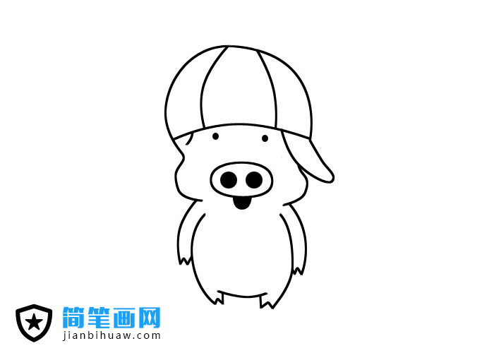 小豬麥兜簡筆畫圖片