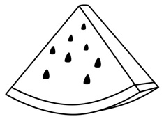 切片西瓜簡筆畫包含步驟
