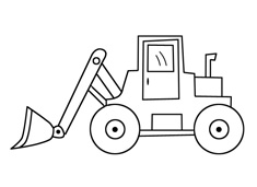 推土機簡筆畫圖片