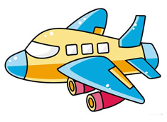 好看的兒童飛機客機簡筆畫圖片