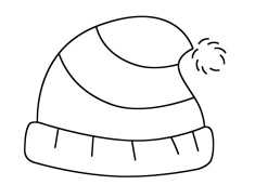 毛絨帽子簡筆畫的畫法步驟