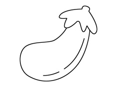 茄子簡筆畫圖片