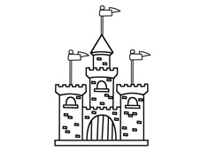城堡簡筆畫圖片