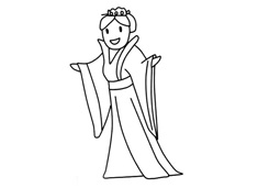 古裝服飾簡筆畫圖片