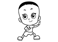 大頭兒子簡筆畫圖片