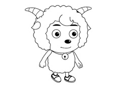 動畫片喜羊羊簡筆畫圖片