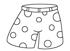 花短褲簡筆畫圖片和步驟