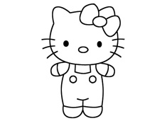 Hello Kitty簡筆畫圖片