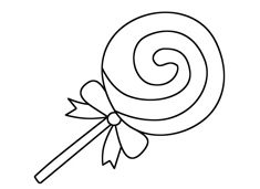 棒棒糖簡筆畫步驟教程