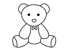 可愛玩具熊簡筆畫圖片及步驟教程
