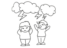 打雷天氣閃電簡筆畫圖片