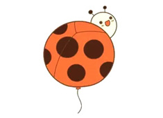 畫一個可愛的動物氣球簡筆畫 -- 甲殼蟲