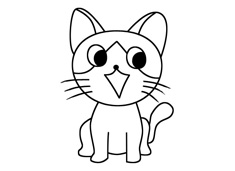 小貓咪簡筆畫圖片