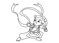 哪吒簡筆畫圖片