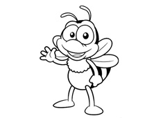 一只卡通的小蜜蜂簡筆畫圖片