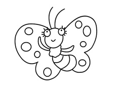 可愛卡通蝴蝶簡筆畫圖片