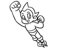 鐵臂阿童木簡筆畫圖片