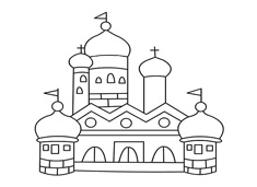 簡單好看的城堡簡筆畫圖片