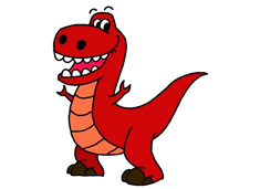 霸王龍簡筆畫圖片