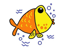 可愛的小魚簡筆畫圖片含上色
