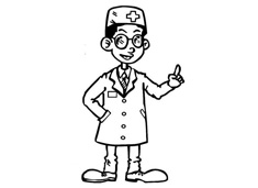 男醫生簡筆畫圖片