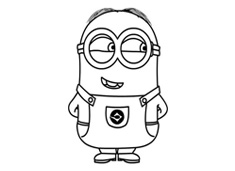 小黃人簡筆畫圖片畫法