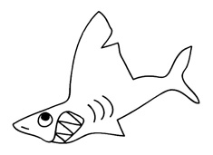 鯊魚簡筆畫圖片