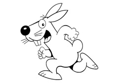 奔跑的兔子簡筆畫卡通圖片