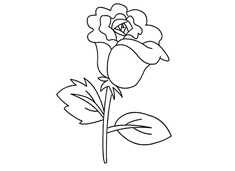 簡單好看的玫瑰花簡筆畫圖片