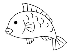 可愛的小鯉魚簡筆畫圖片