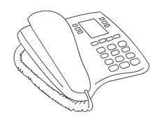 固定電話座機簡筆畫圖片