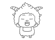 可愛的懶羊羊簡筆畫圖片