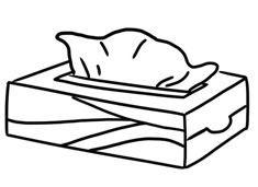 抽紙盒子簡筆畫圖片含上色