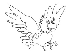 飛翔的老鷹簡筆畫圖片含上色