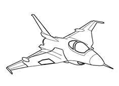戰斗機簡筆畫圖片