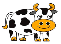 可愛的奶牛簡筆畫圖片