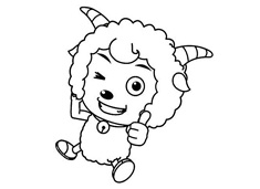 簡單的喜羊羊簡筆畫圖片
